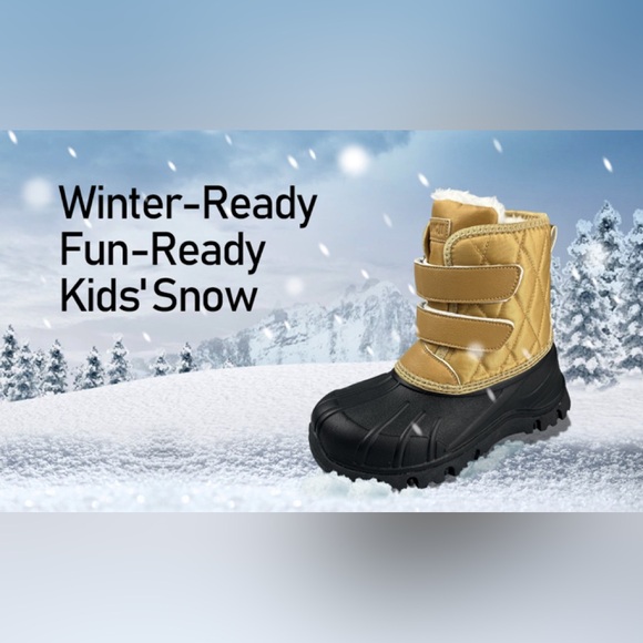 Amoji Boys Snow Boots Kid Warm Winter Boots Cold Weather Shoes.  Size 32/ Size 1 - Picture 3 of 7